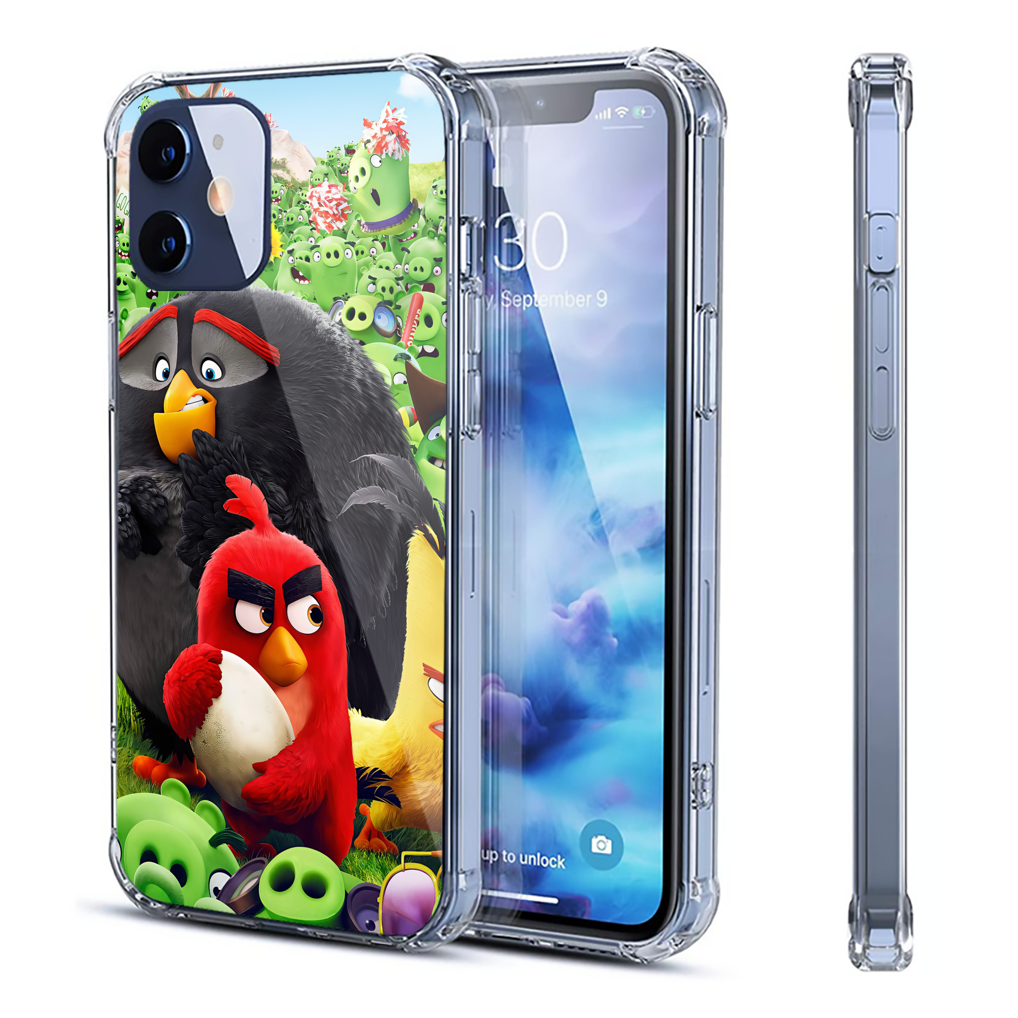 （画像用） Angry Birds アングリーバード 【iPhone 12シリーズ対応】透明スマホケース（クリアソフトケース）